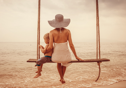 swing along the beach