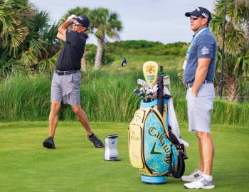 Men playing golf on Kiawah Island