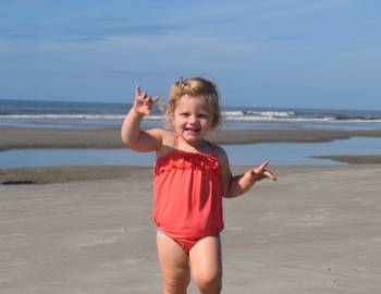 little girl on beach