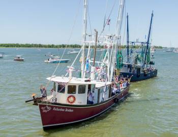 Boats observing a Lowcountry event in April