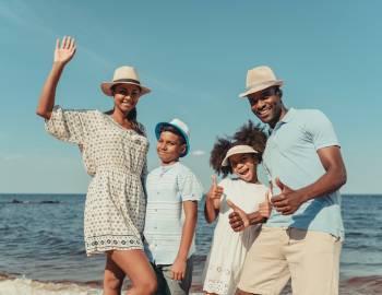 A family enjoys spring break in Isle of Palms