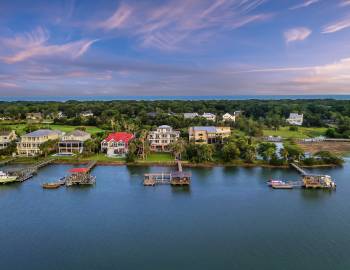 Charleston homes along the water