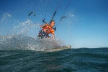 A man windsurfs near Kiawah Island