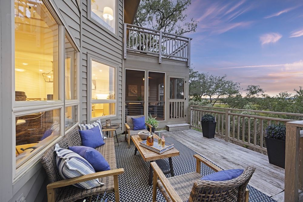 back deck of 181 Marsh Hawk Lane, Kiawah Island