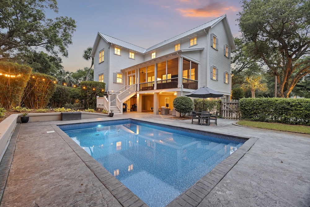 backyard pool of 2204 Waterway Blvd