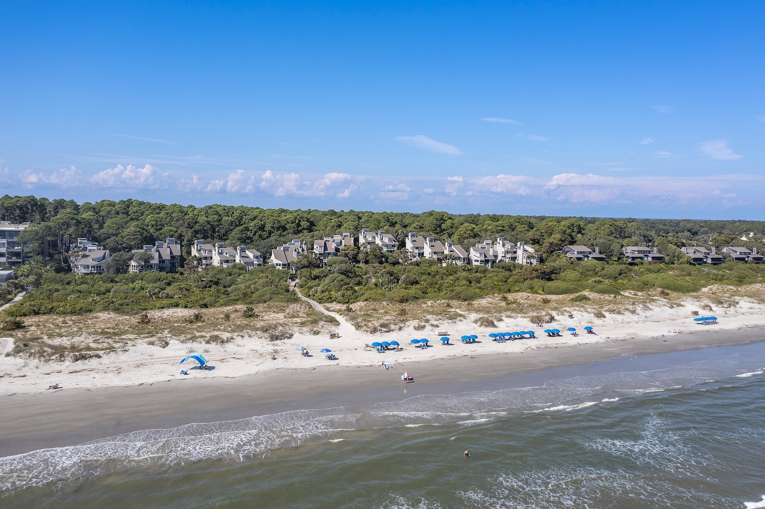 aerial of duneside villas