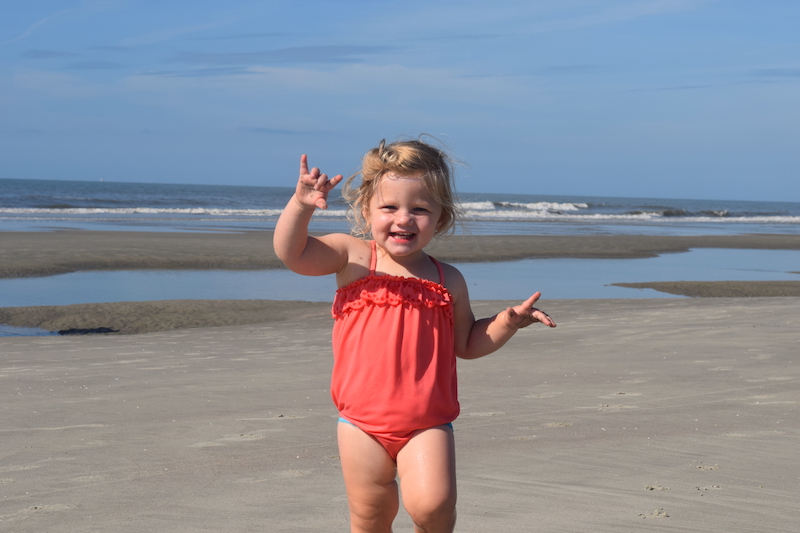 little girl on beach