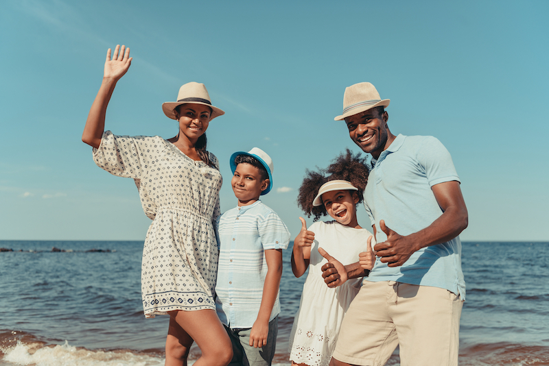 A family enjoys spring break in Isle of Palms