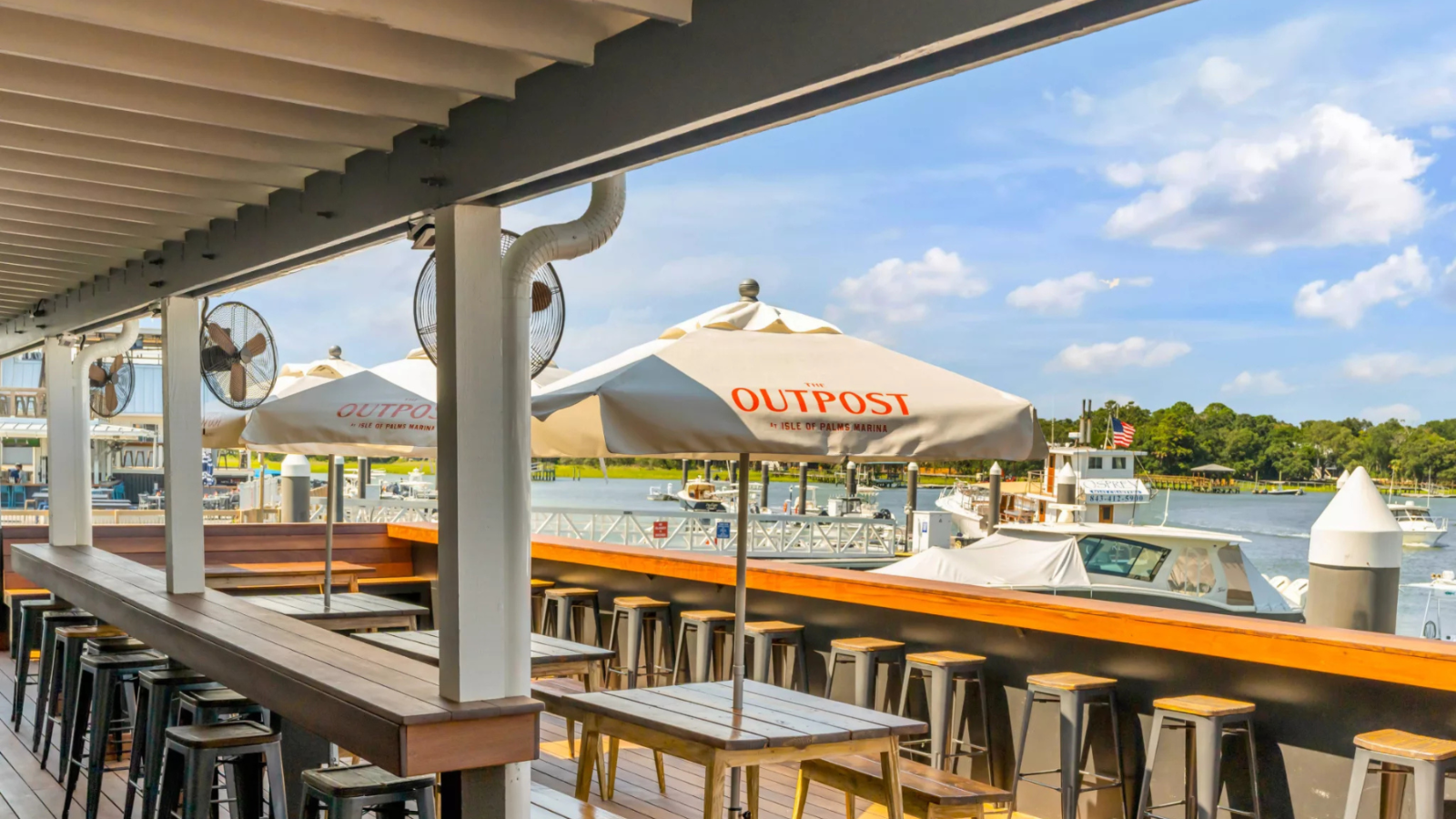 Exterior deck of The Outpost
